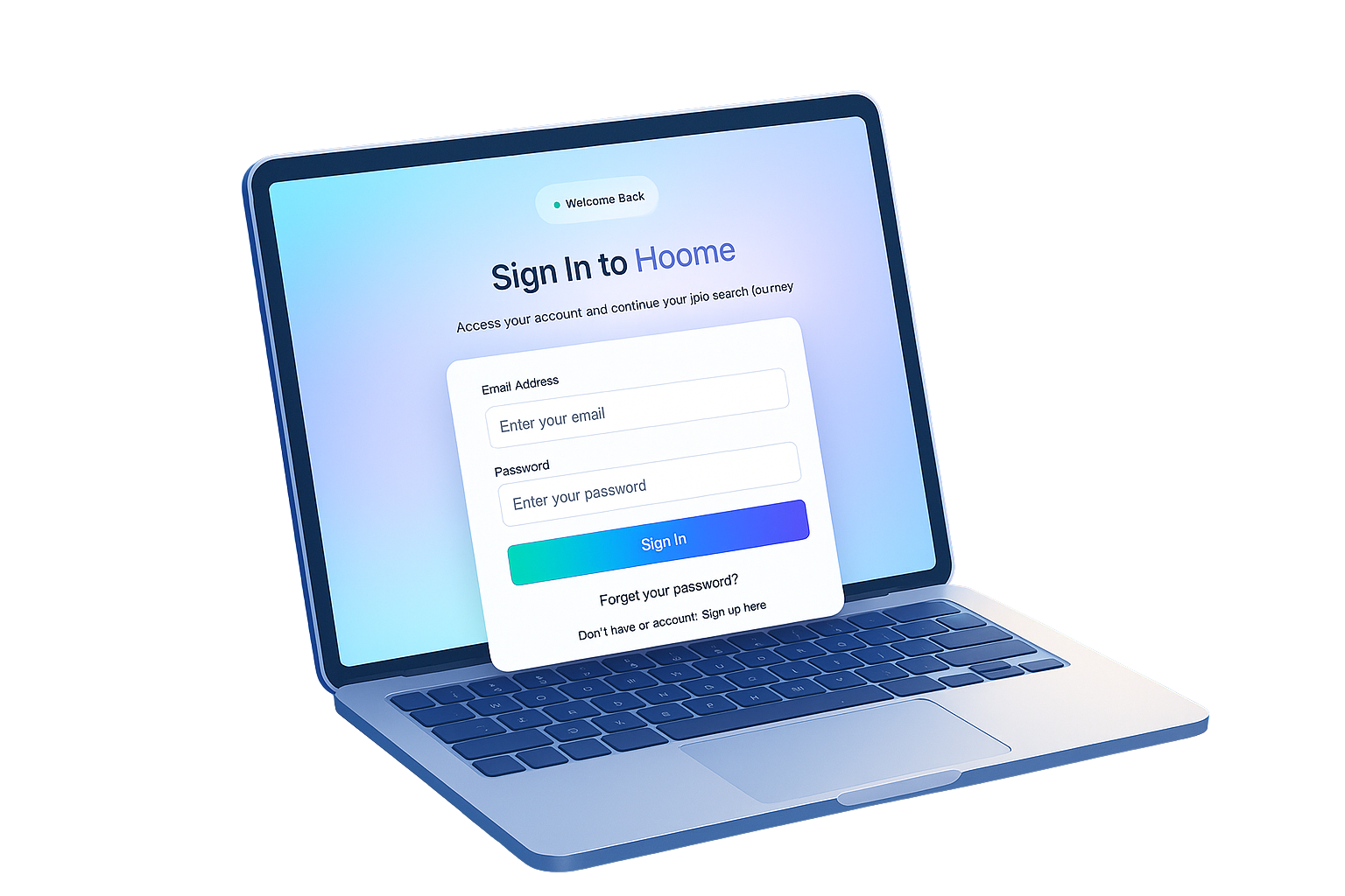 Beautiful laptop illustration